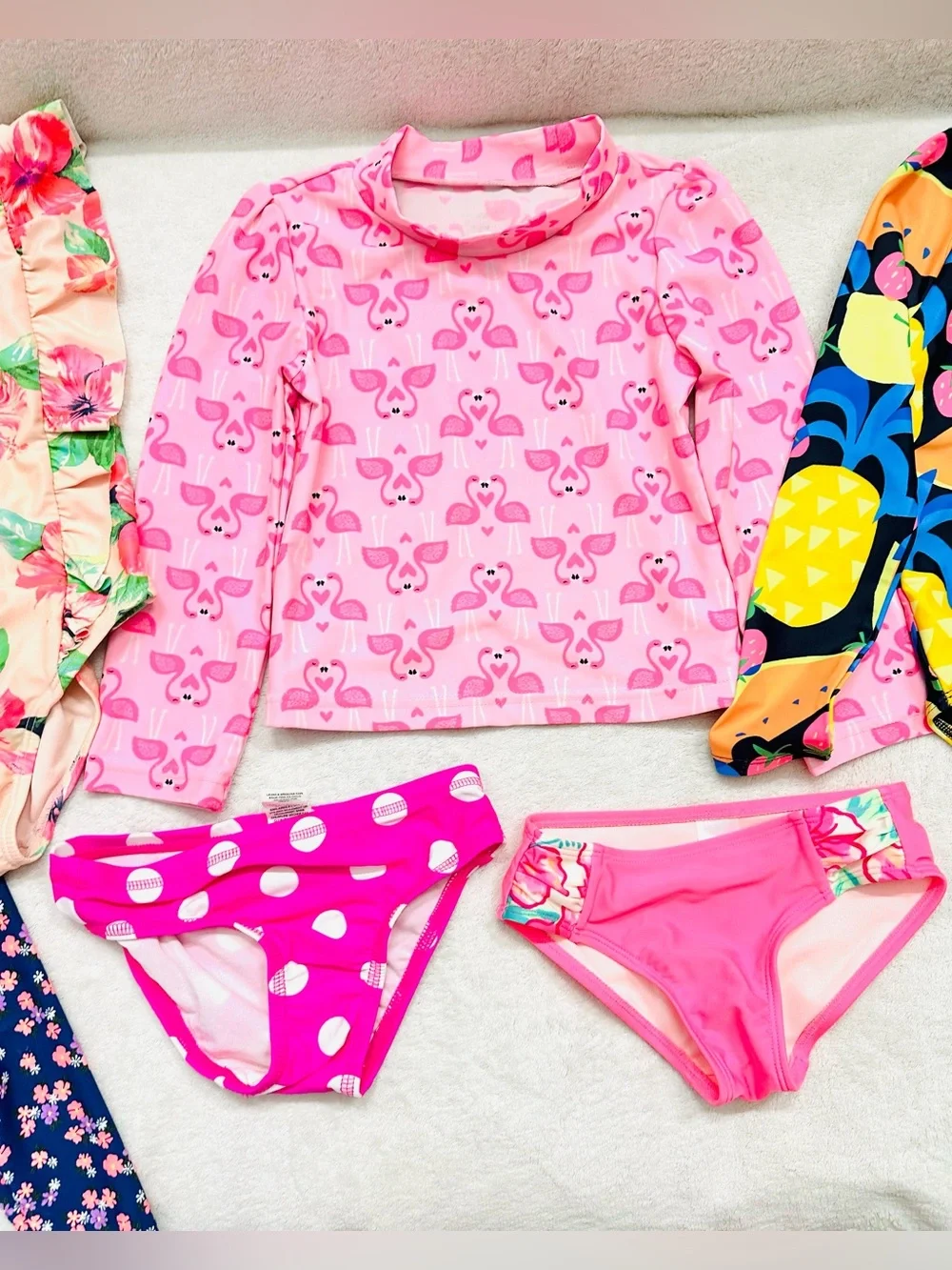 Lot Girls Cute Swimming Suits & One Pieces Size 4-5 Years Excellent Condition